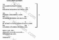 Güllerin İçinden – Ritim Gitar Akorları