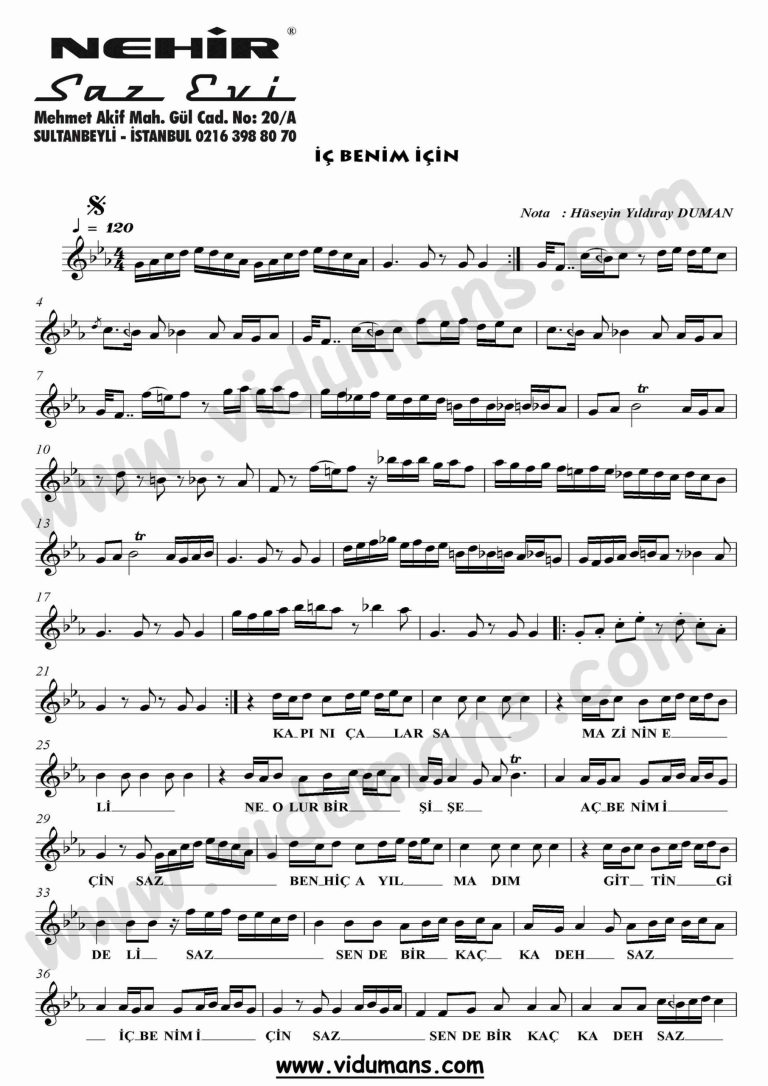 Ic Benim Icin-Sol_1-Orhan-Gencebay-Saz-Notalari