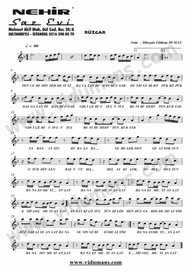 Ruzgar-Keman-Notalari