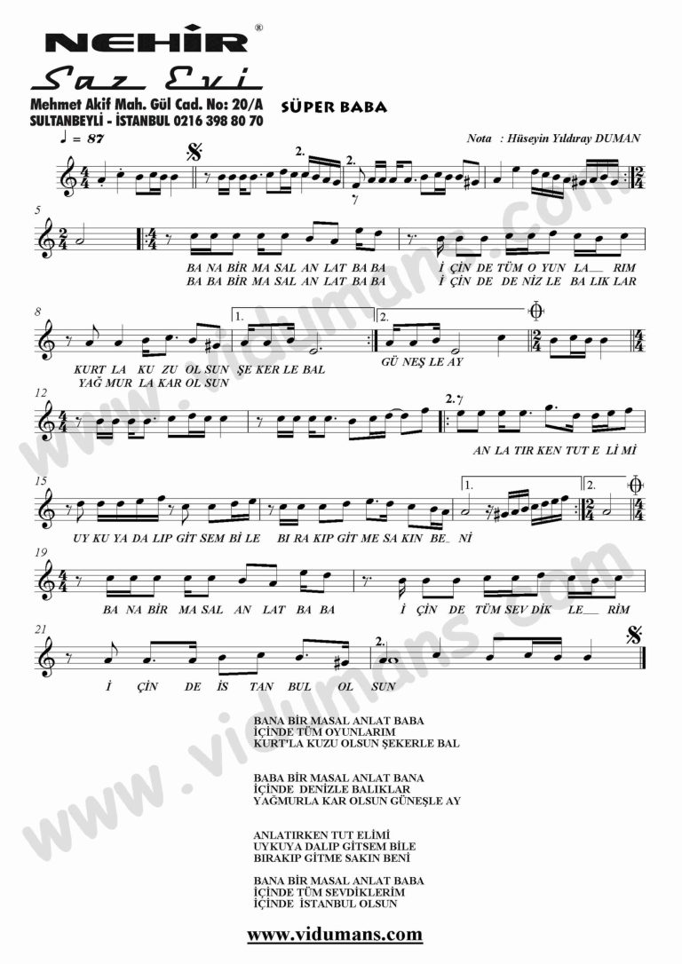 Super Baba-Keman-Notalari