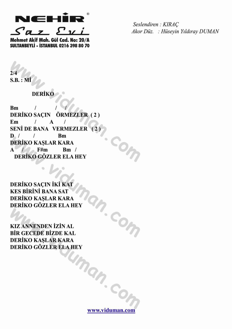 Deriko-Gitar-Ritim-Akorlari