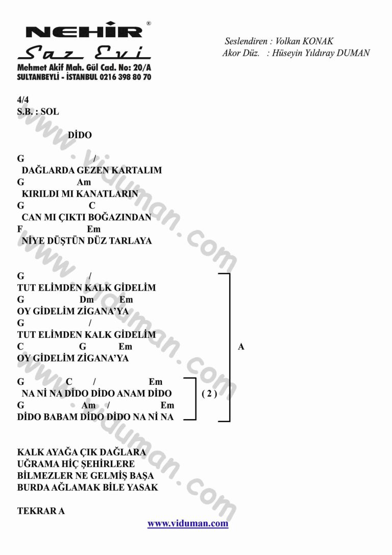 Dido-Gitar-Ritim-Akorlari