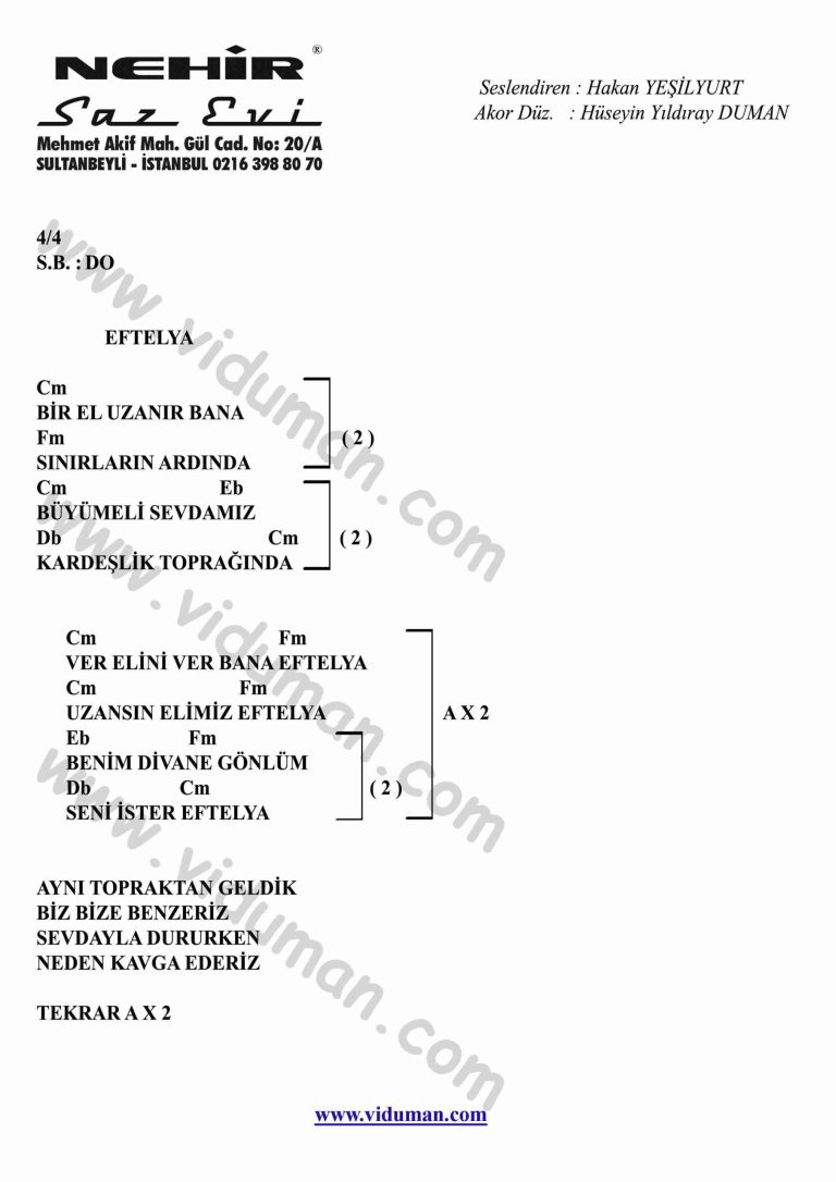 Eftelya-Gitar-Ritim-Akorlari