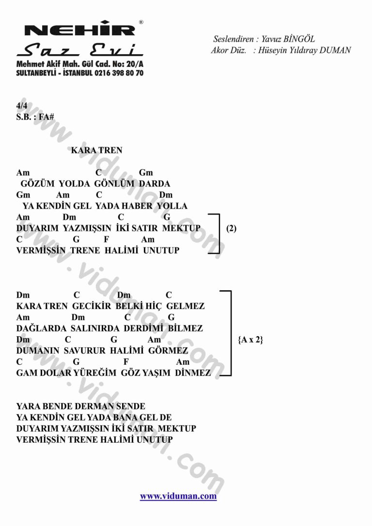 Kara Tren-Gitar-Ritim-Akorlari