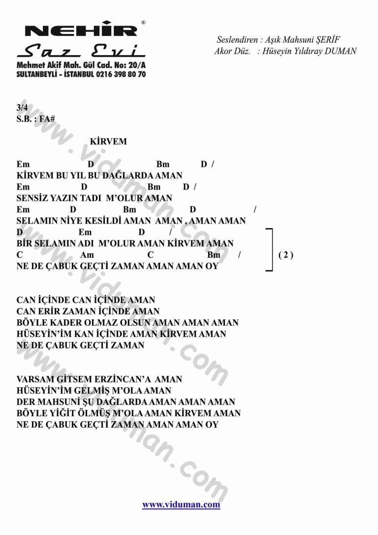 Kirvem-Gitar-Ritim-Akorlari