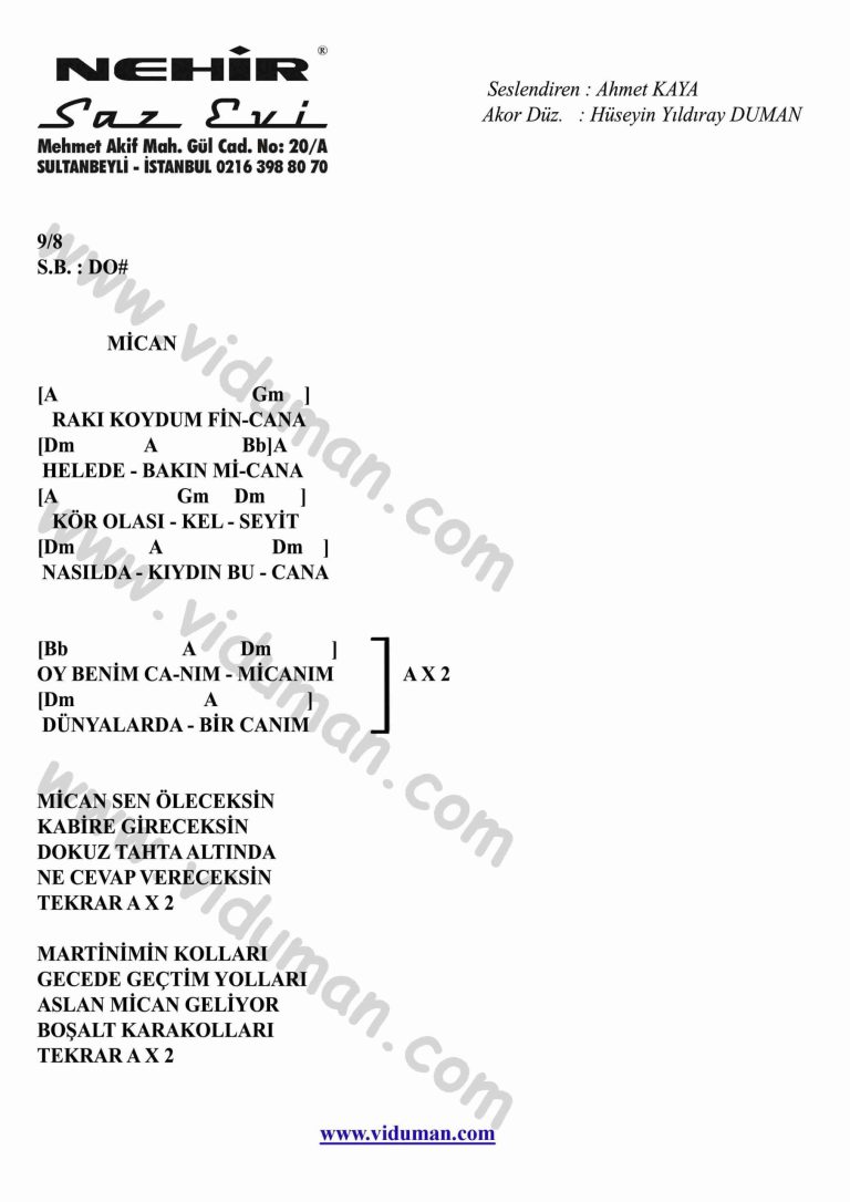 Mican-Gitar-Ritim-Akorlari