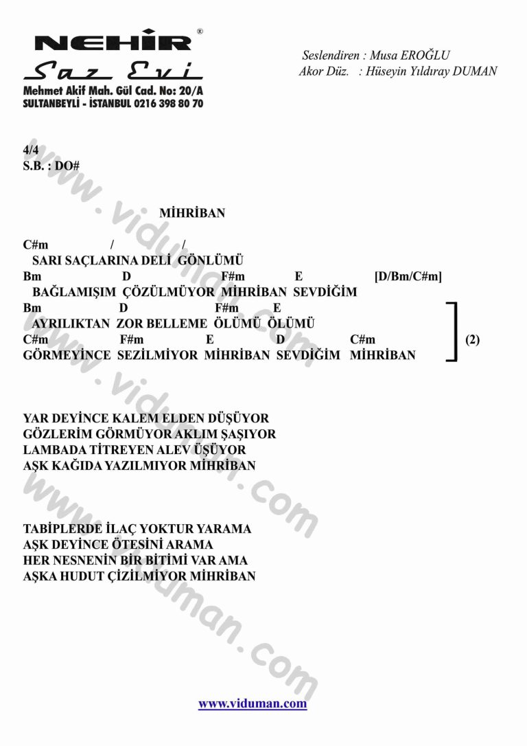 Mihriban-Gitar-Ritim-Akorlari
