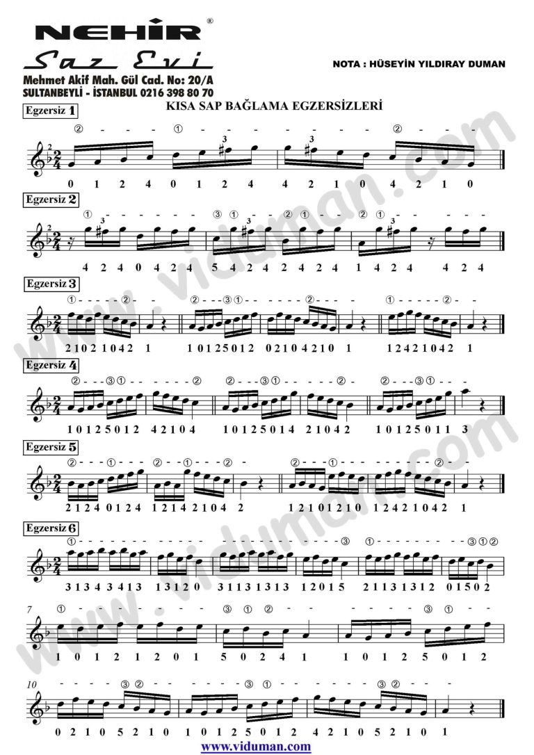 Kisa Sap Baglama Egzersizleri 1