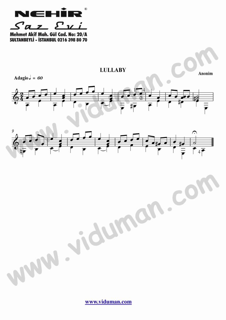 5- Lullaby (Anonim)