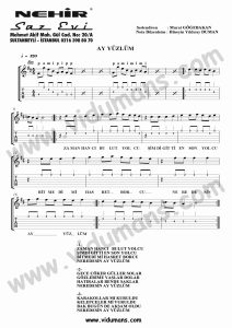 Ay Yuzlum-Gitar-Solo-Tab-Notalari