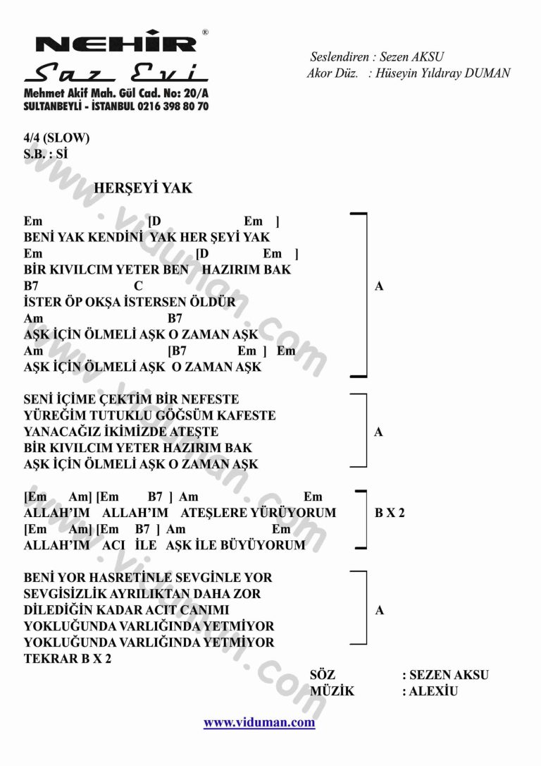Herseyi Yak-Gitar-Ritim-Akorlari