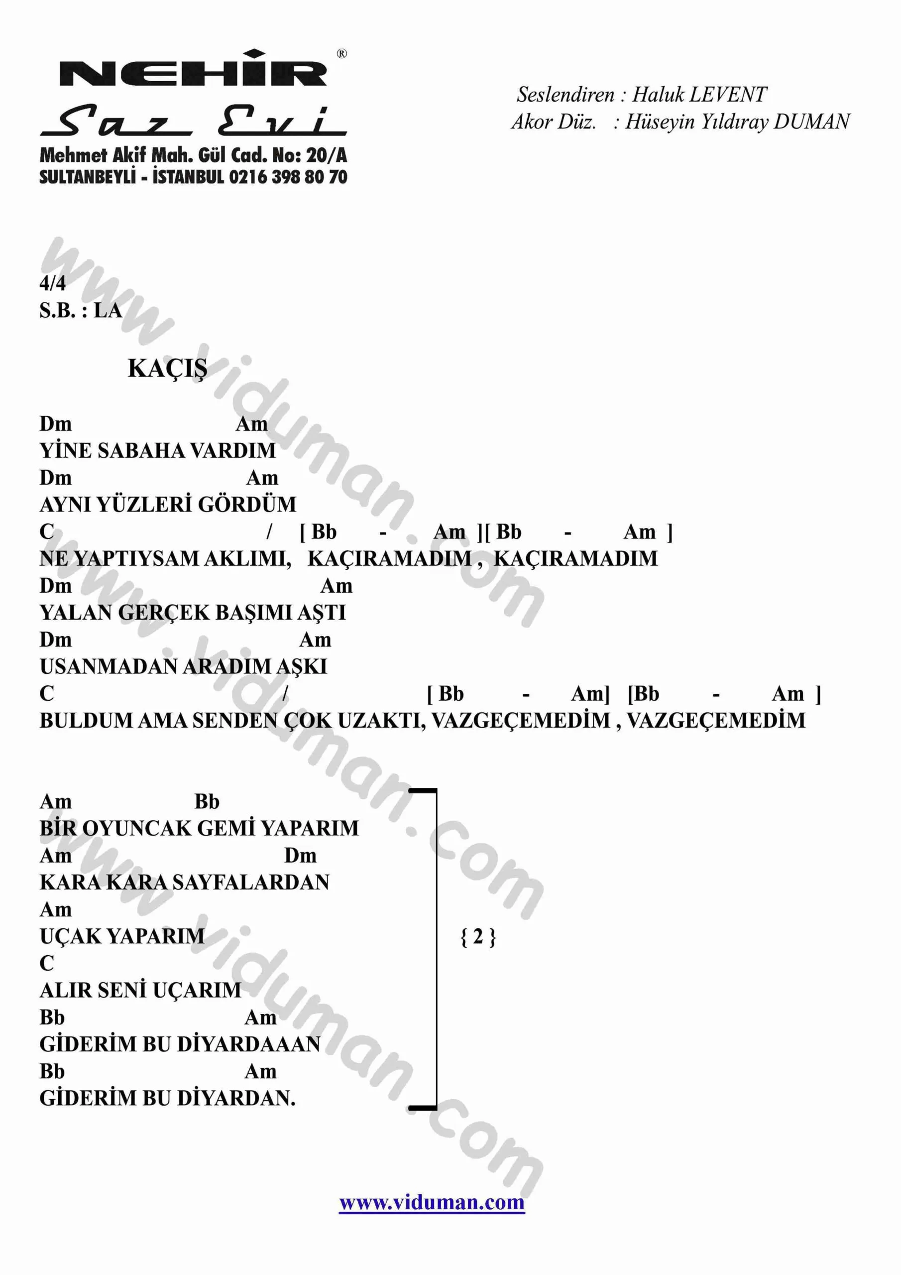 Kacis-Gitar-Ritim-Akorlari