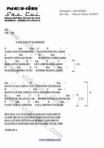 Nasil Gecti Habersiz-Gitar-Ritim-Akorlari