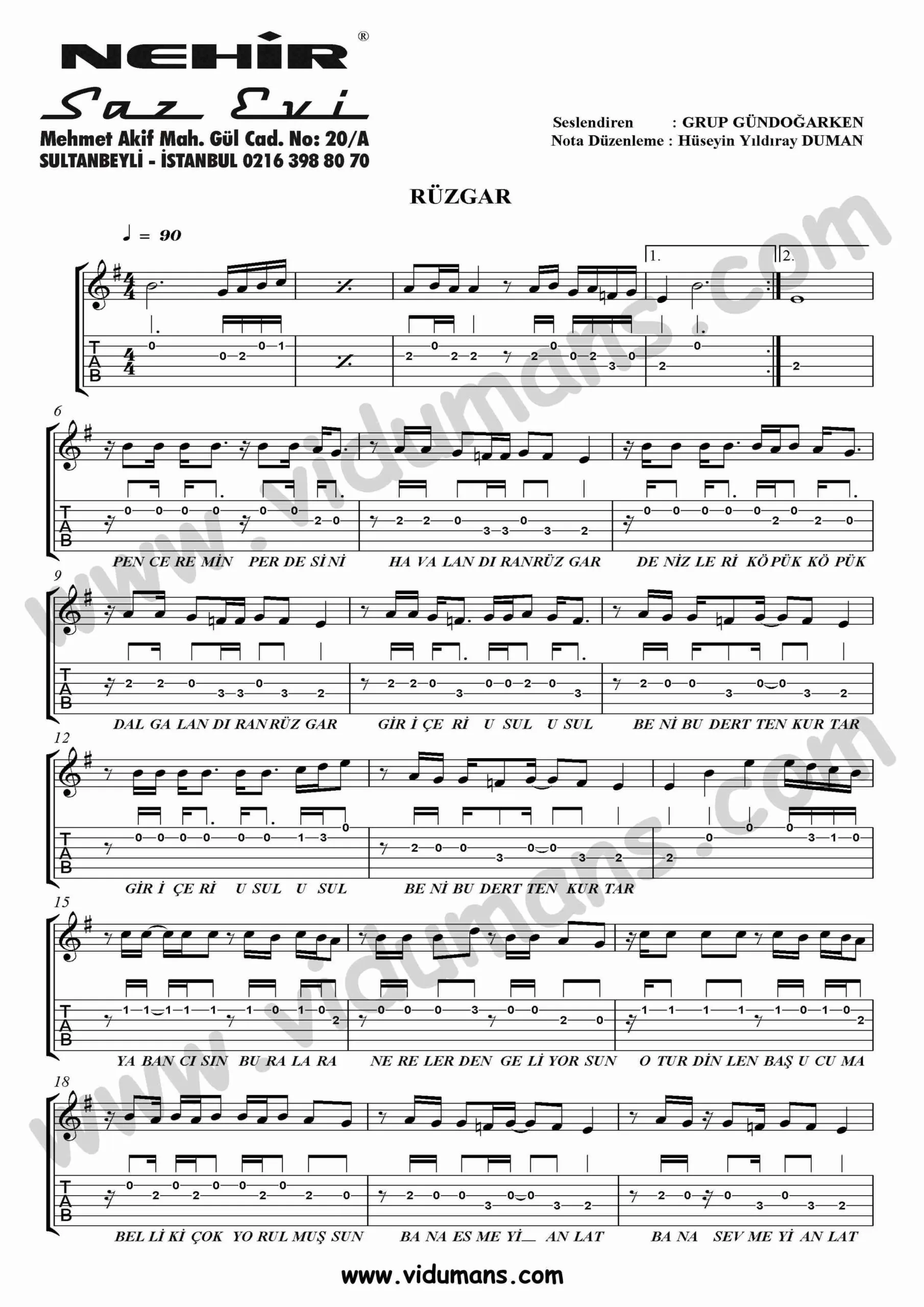 Ruzgar_1-Gitar-Tab-Solo-Notalari