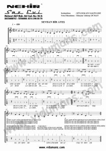 Sevdan Bir Ates-Gitar-Tab-Solo-Notalari