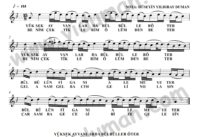 Yüksek Ayvanlarda Bülbüller Öter (Kına Havası) – Bağlama-Saz Türkü Notaları