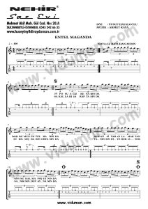 Entel Maganda_1-Ahmet Kaya-Gitar Tab-Solo Notalari