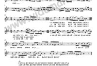 Canım Kurban Olsun – Bağlama-Saz Türkü Notaları