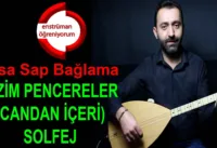 Bizim Pencereler (Candan İleri) Solfej – Kısa Sap Bağlama